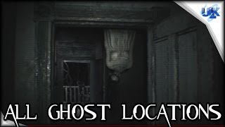 Resident Evil 7 Secrets - All 7 Ghost Locations Gameplay | PS4