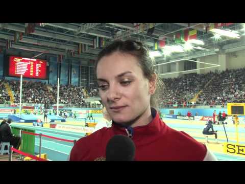 Istanbul 2012 Mixed Zone: Yelena Isinbayeva RUS