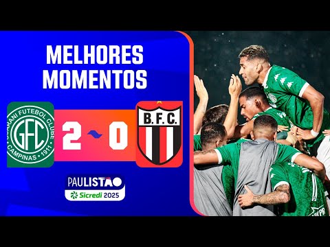 GUARANI 2 x 0 BOTAFOGO | MELHORES MOMENTOS | 1ª RODADA | PAULISTÃO SICREDI 2025