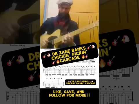 Insane chicken picking country guitar lick transcription with tabs!  With Dr.Zane Banks