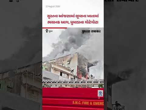 Surat: આંજણામાં લૂમ્સના કારખાનામાં લાગી ભયાનક આગ Surat: આંજણામાં લૂમ્સના કારખાનામાં લાગી ભયાનક આગ