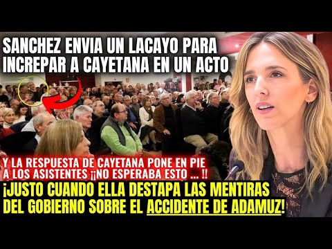 😱LECCIÓN de CAYETANA a un ENVIADO de SÁNCHEZ para REVENTARLE su ATAQUE a PUENTE por ACCIDENTE ADAMUZ