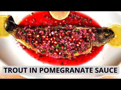 Trout in Pomegranate Sauce - Kalmakhi Brotseulis Tsvenshi