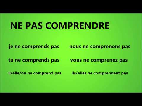French with Adél - verbe NE PAS COMPRENDRE
