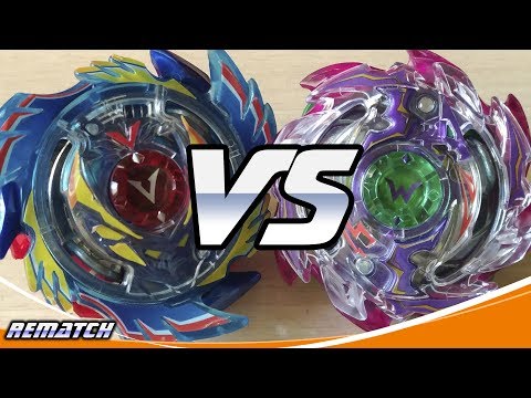 God Valkyrie .6V.J vs Tornado Wyvern .4G.At -  [Rematch] [Beyblade Burst] - ベイブレードバースト