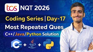 TCS NQT 2026 Coding Series Day 17 | Most Asked Coding Question with Solution
