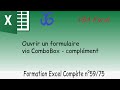 Ouvrir un formulaire VBA Excel selon un choix dans une liste déroulant - compléments