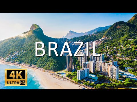 FLYING OVER BRAZIL (4K UHD) - Relaxing Music Along With Beautiful Nature Videos - 4K Video HD