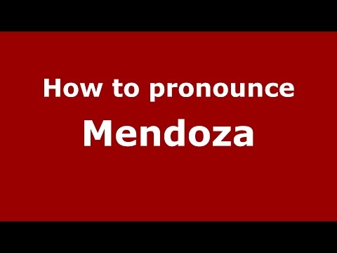 How to pronounce Mendoza (Spanish/Argentina) - PronounceNames.com