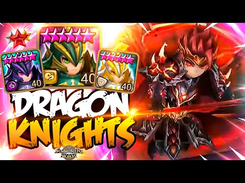 QUADRUPLE DRAGON KNIGHT Combo in Summoners War