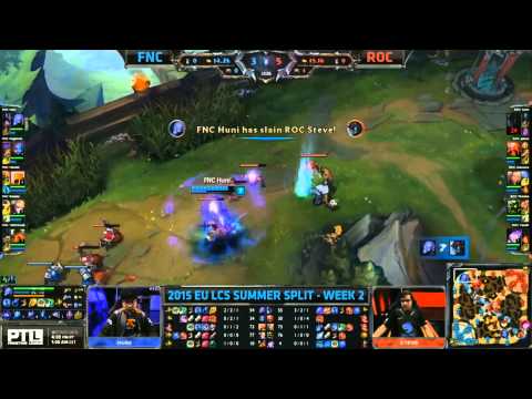 FNC Huni Ryze Solokill 1v1 Roc Steve Maokai - FNC vs ROC - FNATIC vs ROCCAT