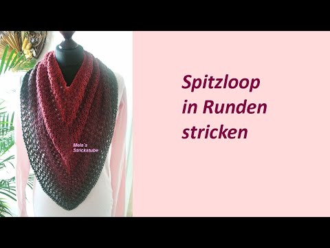 Ragmela 7 - Lace loop with lace pattern knitted in rounds