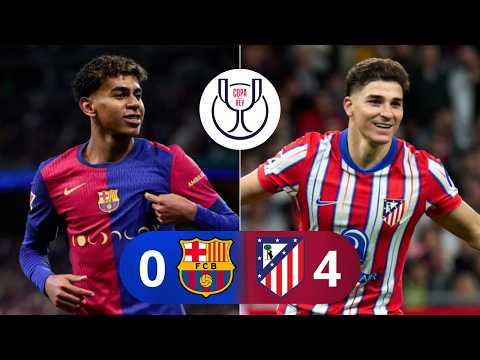 ATLÉTICO MADRID 4 – 0 BARCELONA 😱 | Show Total! Gols de Griezmann, Lookman & Julián Álvarez