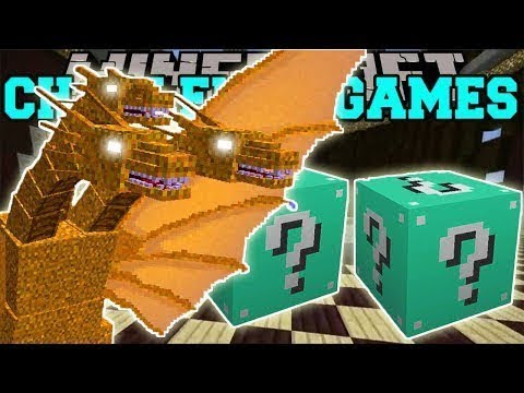 PopularMMOs Pat and Jen Minecraft: GHIDORAH CHALLENGE GAMES - Lucky Block Mod - Modded Mini-Game