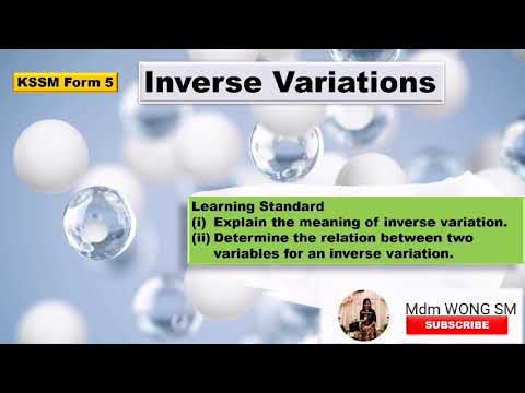 Inverse Variations Form 5 KSSM