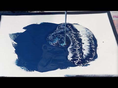 WOW! Fiona Style Split Cup Wandering Straight Pour with Amsterdam Pearl Colors~Acrylic Pouring~130