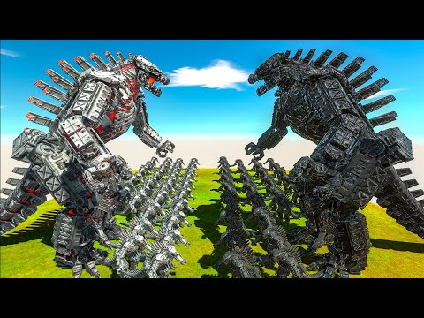 Growing MECHAGODZILLA 2021 vs Dark Itself - Animal Revolt Battle Simulator