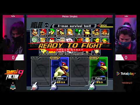 Peña (Falco) vs Julio (Falco) - Smash Factor 9 Melee Singles Pools