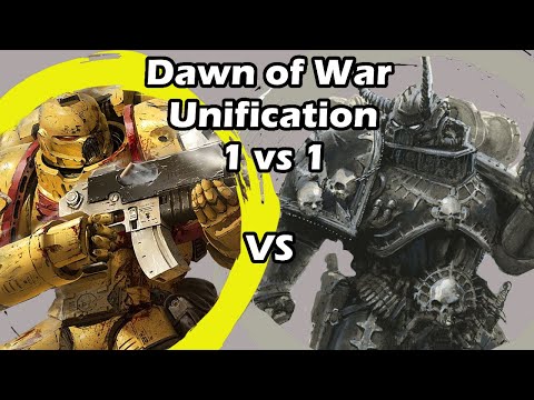 Dawn of War Unification: 1 vs 1 Imperial Fists (MrBluedude) vs Chaos Space Marines (Thehappening)