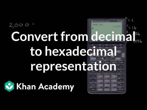 Converting From Decimal To Hexadecimal Representation Video Khan Converting From Decimal To Hexadecimal Representation Video Khan Academy