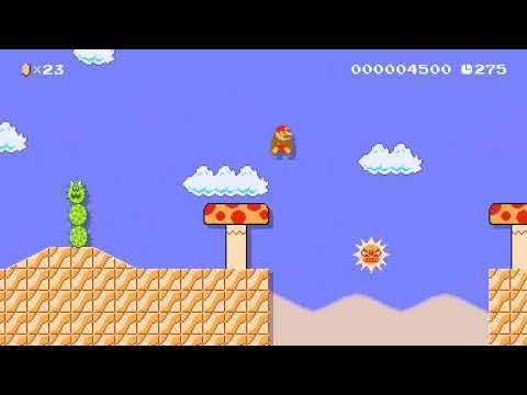 The Sandy Desert by «Joɛy◎⬤◎» 🍄 Super Mario Maker 2 ✹Switch✹ #bit