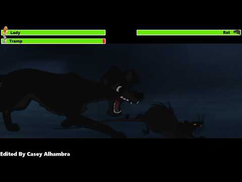 Lady and the Tramp (1955) Final Battle with healthbars