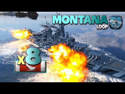 Battleship Montana: 8 ships destroyed - World of Warships