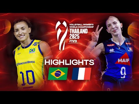 Brazil 🇧🇷 vs. France 🇫🇷 - Highlights | Women's World Championships 2025