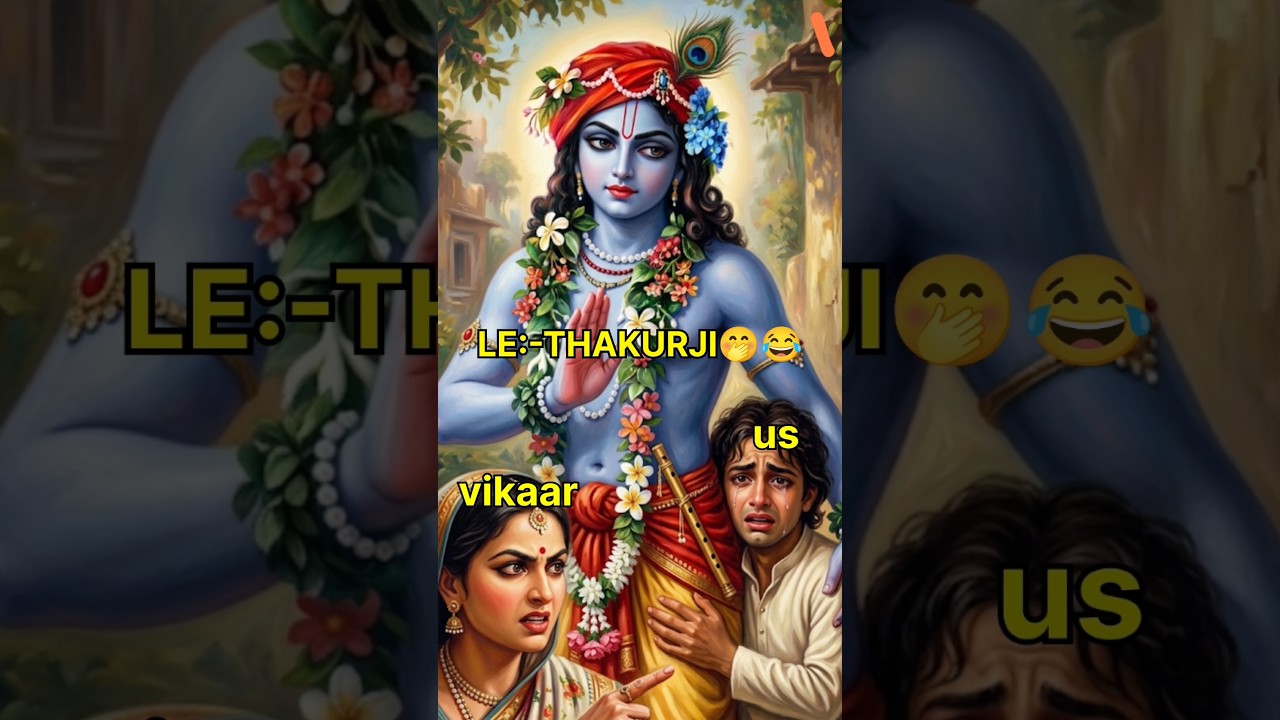 ठाकुरजी का ममत्व 😂🤭 #shorts #viral #katha #thakurji #vikaar #protection #kripa #indreshji #krishna