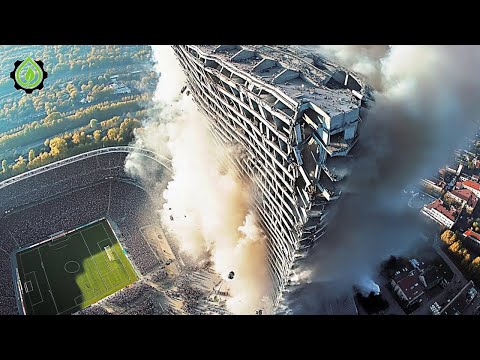 Extreme Dangerous Building Demolition Compilation | Amazing Dangerous Crane Operator Skills #23