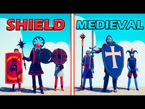 MEDIEVAL TEAM vs SHIELD TEAM - Totally Accurate Battle Simulator | TABS
