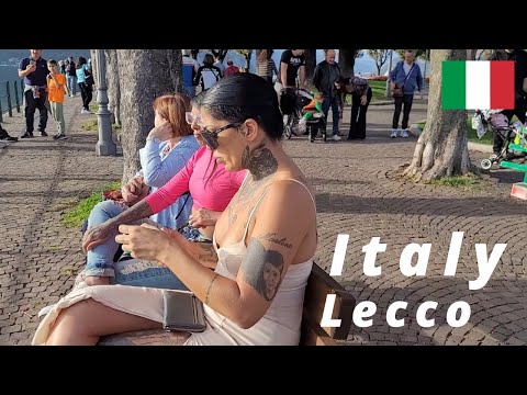 Walk with me in one of the beautiful city in Italy-LECCO walking tour-Milan city#walking #italy#como
