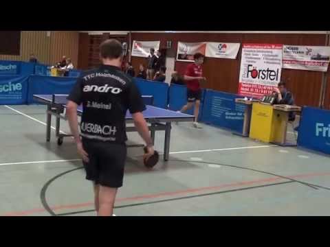 D Rodriguez Modern Defense vs Meinel  2 Effeltrich vs Holzhausen 20151107 Tischtennis Regionalliga 6