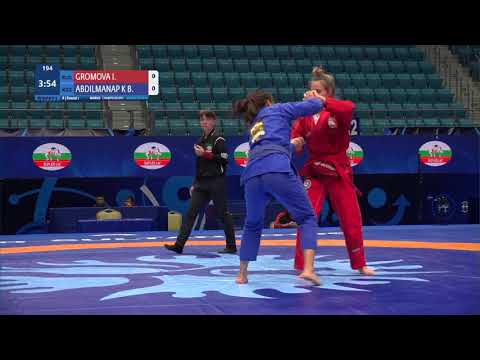 Round 1 Women's GP GI - 64 kg: I. GROMOVA (RUS) v. B. ABDILMANAP K (KGZ)