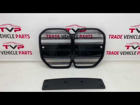 Fits BMW 4 Series G22 G23 2020- Front Kidney Grilles Twin Slats Gloss Black video