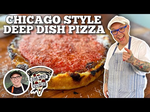 Chef Leo's Chicago Deep Dish Pizza in the Blackstone Pizza Oven