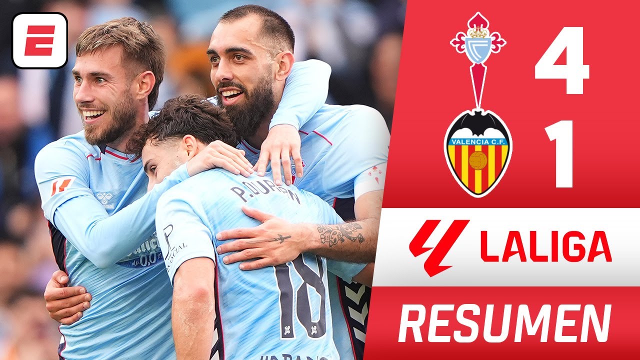 CELTA DE VIGO goleó 4-1 al VALENCIA con DOBLETE de Borja Iglesias | Resumen | La Liga