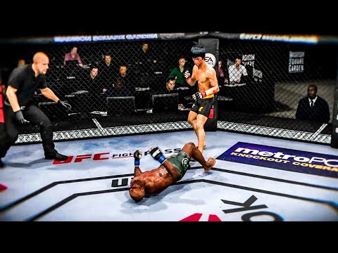 BRUCE LEE VS KAMARU THE NIGERIAN NIGHTMARE USMAN | UFC 3 BRUTAL FIGHT | UFC 3 K1 RULES | UFC 3