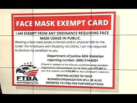 “Fake “ Face Mask Exemption Card