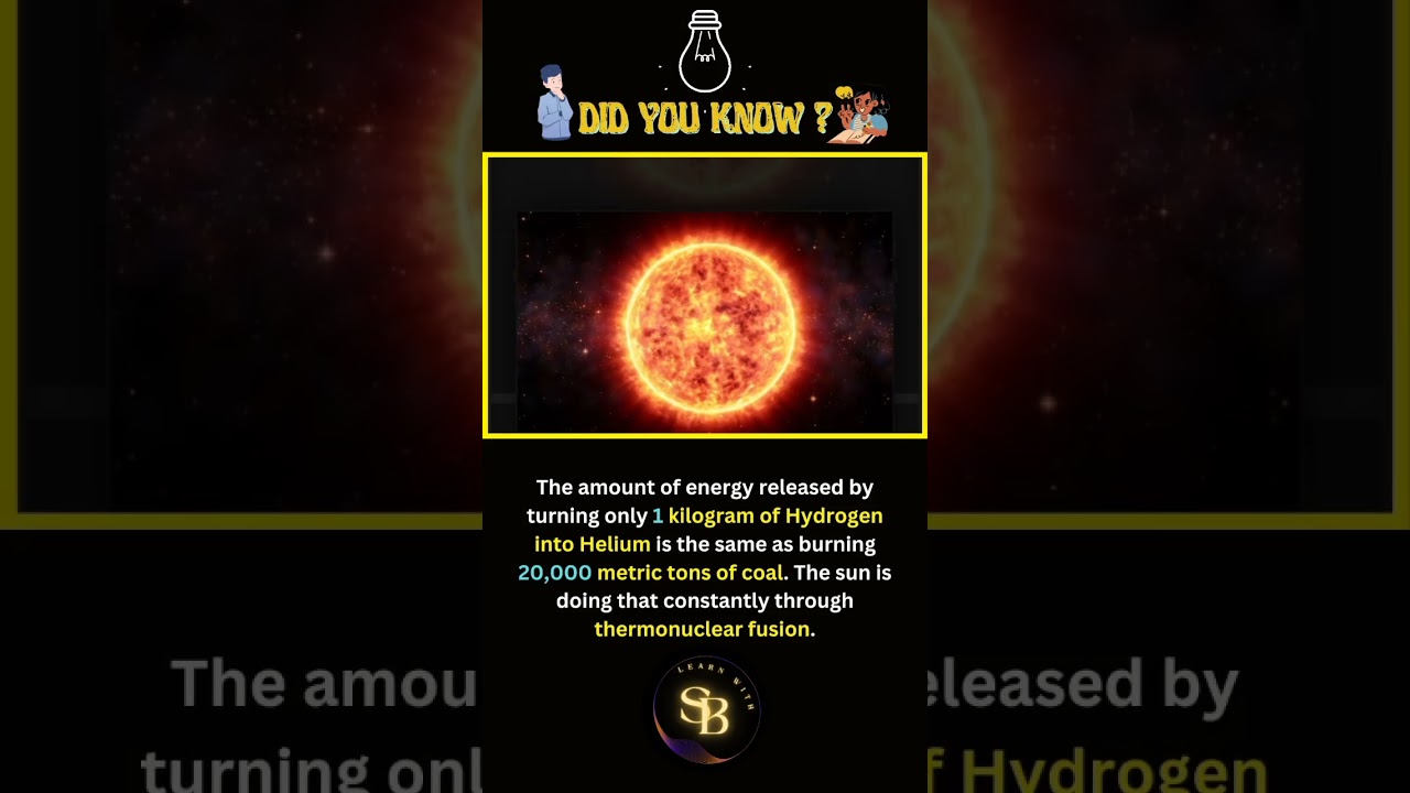 Thermonuclear fusion |Sun| 🤔#sciencefacts #shorts