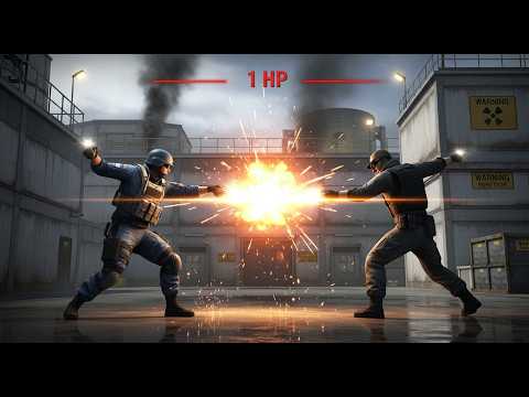 1 HP Only… First Flash Wins! ⚡ CS2 Flashbang Duel