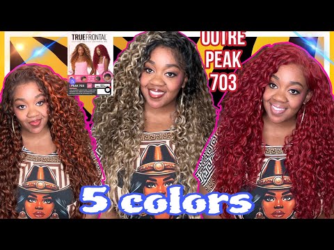 NEW! 🩵 OUTRE PEAK 703-5 COLORS 13x6 True Frontal Lace Wig LOOKBOOK!