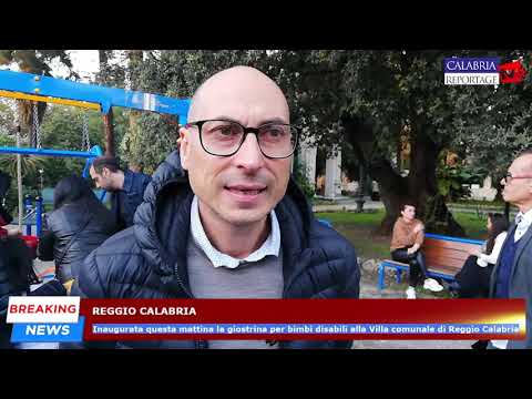 Reggio Calabria: Inaugurata la giostrina per bimbi disabili alla Villa comunale.