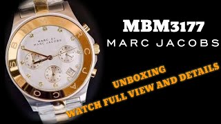 MBM3177 MARC JACOBS UNBOXING AND WATCH FULL VIEW