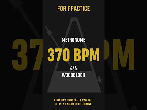 370 BPM 4/4 - Best Metronome (Sound : Wood block) #shorts