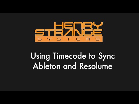 Using Timecode to Sync Ableton Live and Resolume
