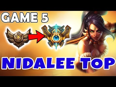 NIDALEE (TOP) ONLY- PLAY FROM BEHIND - BRONZE to CHALLENGER! (GAME 5) Season 9 - League of Legends