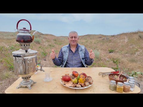 Chicken Kebab & Fresh Fruit Salad | Azerbaijan Food Tour
