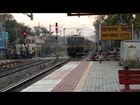 LAST RUN OF 09451- BHAGALPUR POOJA SPECIAL WITH FULLY UTKRISHT RAKE SKIP HATHRAS CITY IN FULL SPEED