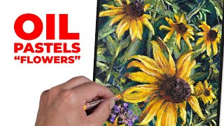 Drawing Flowers with Oil Pastel